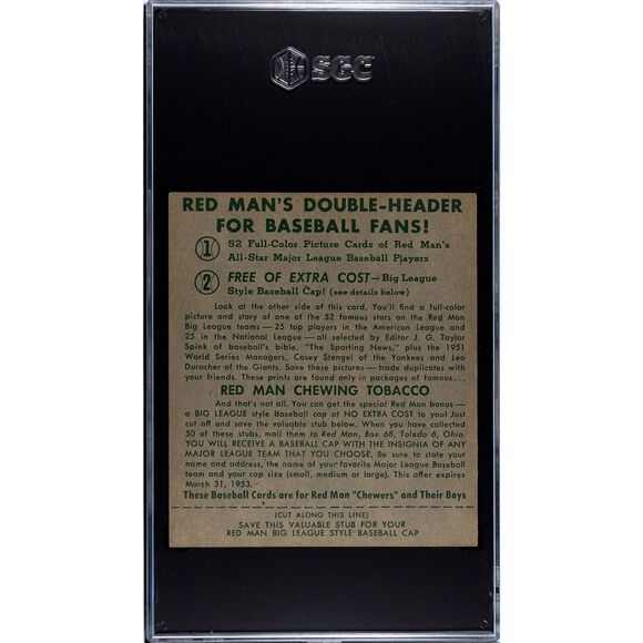 Vintage 1952 Redman Tobacco Gil Coan SGC 4 - Picture 2 of 2